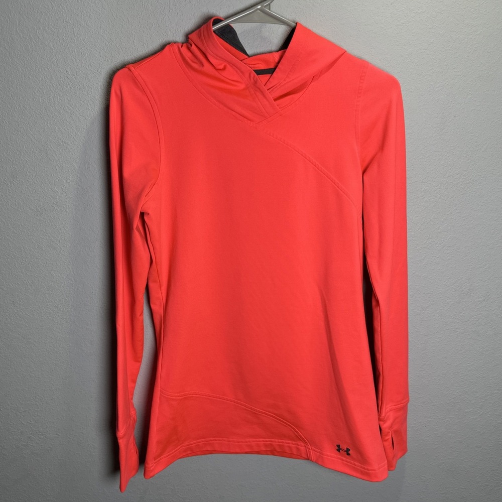 Under Armour Women Fitted Cold Gear Long Sleeve Pullover Hoodie Size Small